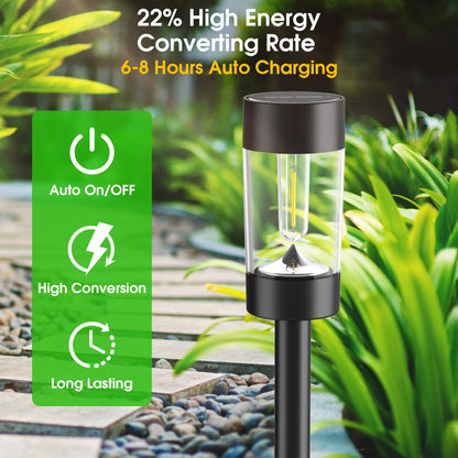 Eyrosa Solar Lights Outdoor, 12 Pack Waterproof Solar Landscape Lighting for Pathway Garden Yard