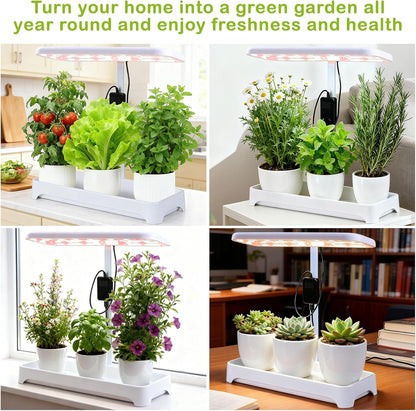 Indoor Garden Led Grow Light, Herb Kitchen Garden Grow Kit, Full Spectrum LED Plant Light for