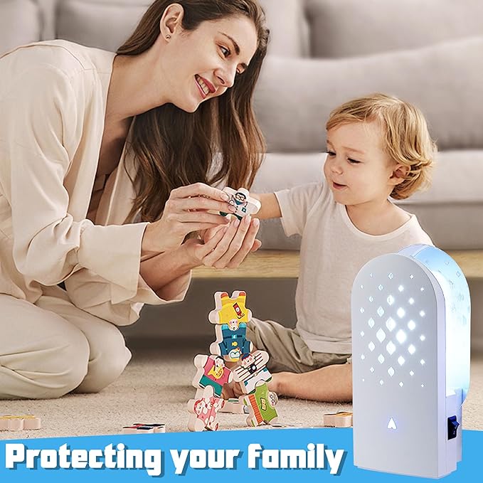 2 Packs Plug-in Mosquito Traps with 10 Glue Boards, Indoor Wall Insect Catchers with 365nm