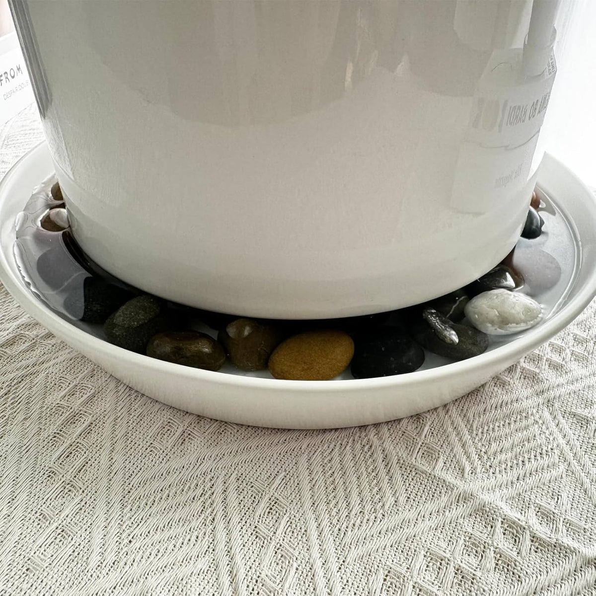 2 Pack 8 Inch Flower Pot Saucers - 9 Inch (8.7 Inch) Ceramic Plant Saucer for Outdoors & Indoors