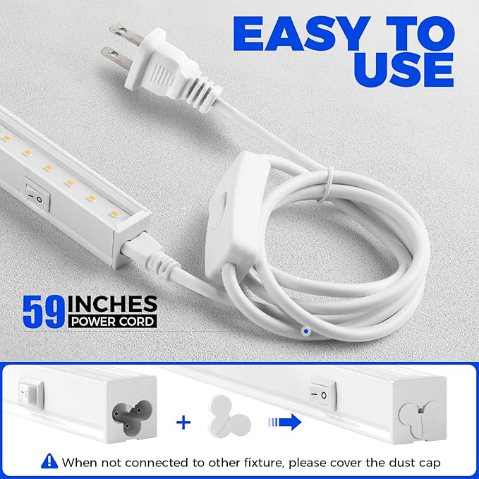 Barrina Grow Light for Indoor Plants, Full Spectrum Sunlight, 1ft Grow Lamp, LED Grow Light Bulbs