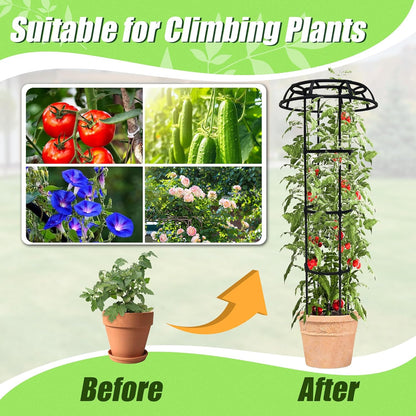 Garden Trellis for Climbing Plants, 2 Pack 41.3 Inch Mushroom Top Trellis for Climbing Plants