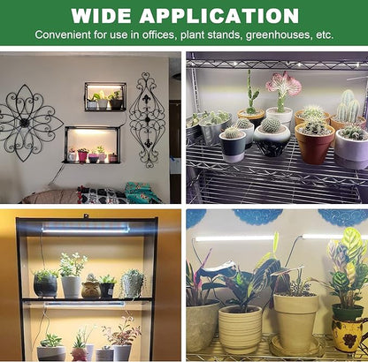 Grow Lights for Indoor Plants, 16" Full Spectrum Plant Grow Light Strips with Upgrade Timer 6/12/16