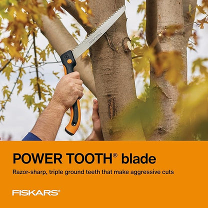 Fiskars Hand Saw, Folding Saw with Dual Position Locking Saw Blade for Overhand Cuts and Under Cuts