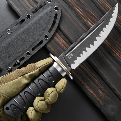 Sitivien ST29 Fixed Blade Knife, AUS-10 Steel Blade G10 Handle Full Tang Bowie Knife for Outdoor