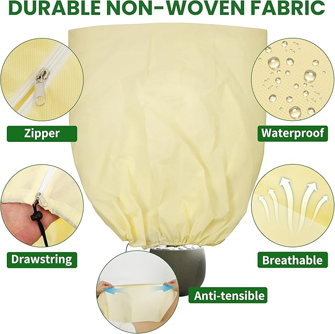 TCBWFY 120x100 Inch Huge Plant Covers Freeze Protection Frost Cloth for Outdoor Plants,2.82oz/yd²