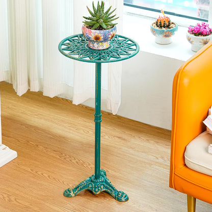 Sungmor Heavy Duty Cast Iron Potted Plant Stand, 24.2" Tall Metal Plant Stand, Vintage & Rustic