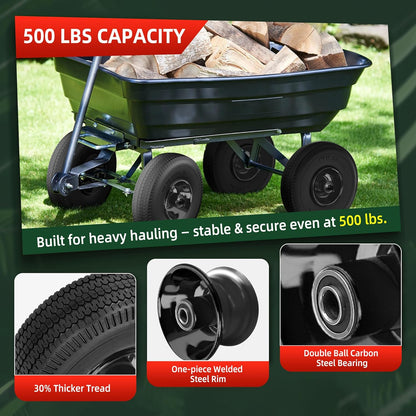 4.10/3.50-4 Tire and Wheel Flat Free,10-Inch Solid Wheel Replacement with 5/8 Extra 3/4 &1/2