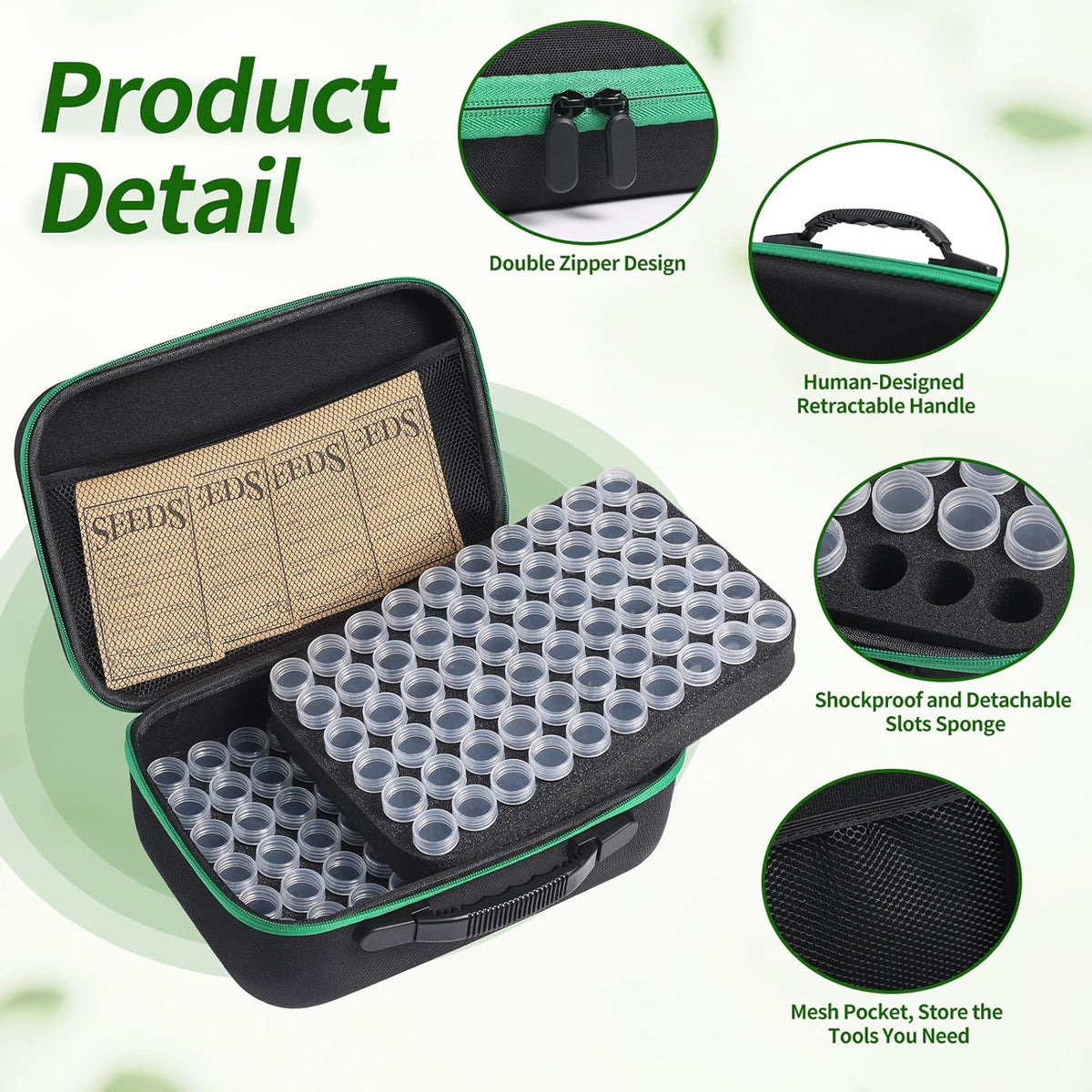 Seed Storage Box, Portable Seed Saving Box, Sturdy Seed Organizer Kit Seed Envelopes Funnel Label