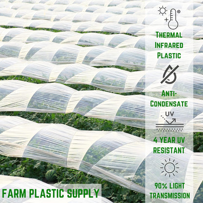 Farm Plastic Supply - Clear IRAC Greenhouse Plastic Sheeting - 6 Mil - (40' x 50') - 4 Year UV