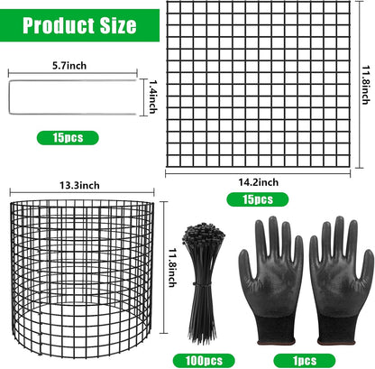 5 Pack Plant Protector from Animals, 13x12 inch Wire Plant Cages Mesh Plant Cage Garden Plant