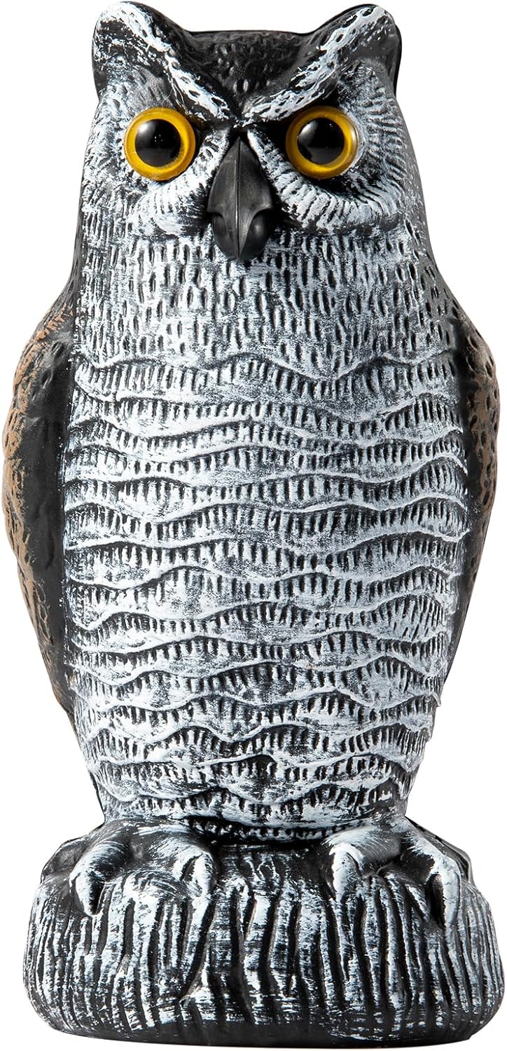 OFFO Bird Scare Devices Plastic Owl Scarecrow for Halloween Decorations Outdoor Garden, Yard, Pool