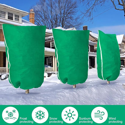 Plant Covers Freeze Protection 10 x 10 ft Extra Large Frost Cloth Plant Covers with Zipper