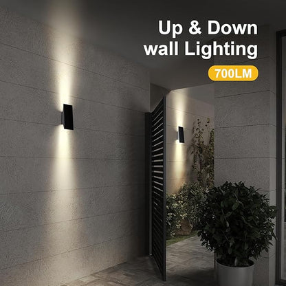 Solar Sconce Lights Outdoor, Dimmable Solar Wall Lights Up and Down, 3000K 700LM Solars Lights