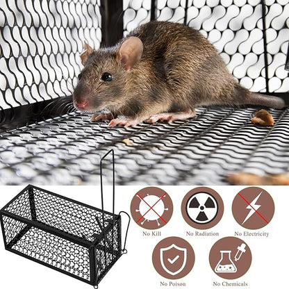 Qualirey 4 Pcs Humane Rat Trap Chipmunk Rodent Mouse Squirrel Trap Small Live Animal Mouse Voles