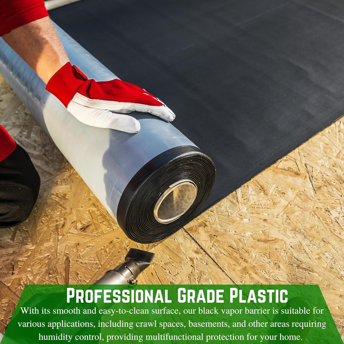 Farm Plastic Supply - Crawl Space Vapor Barrier - 10 Mil - Black Vapor Barrier, Thick Plastic