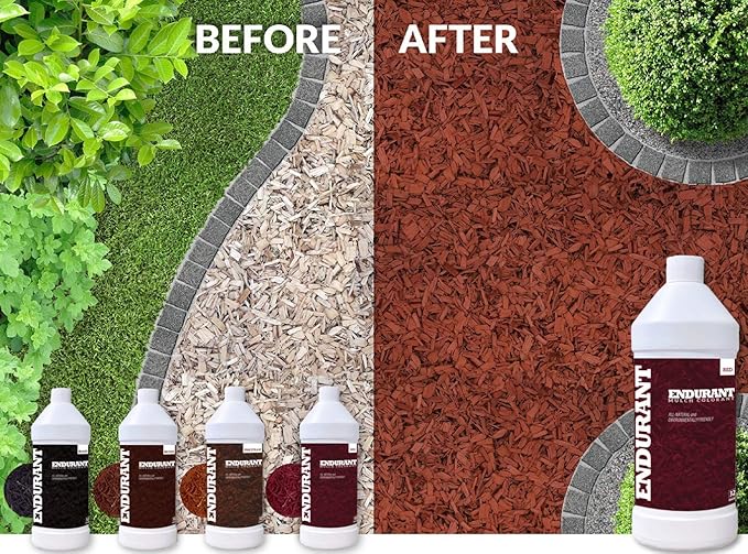 Mulch Dye Concentrate Color Renewal – Mulch Paint Revitalizes Approximately 1,000 Sq Ft of Faded