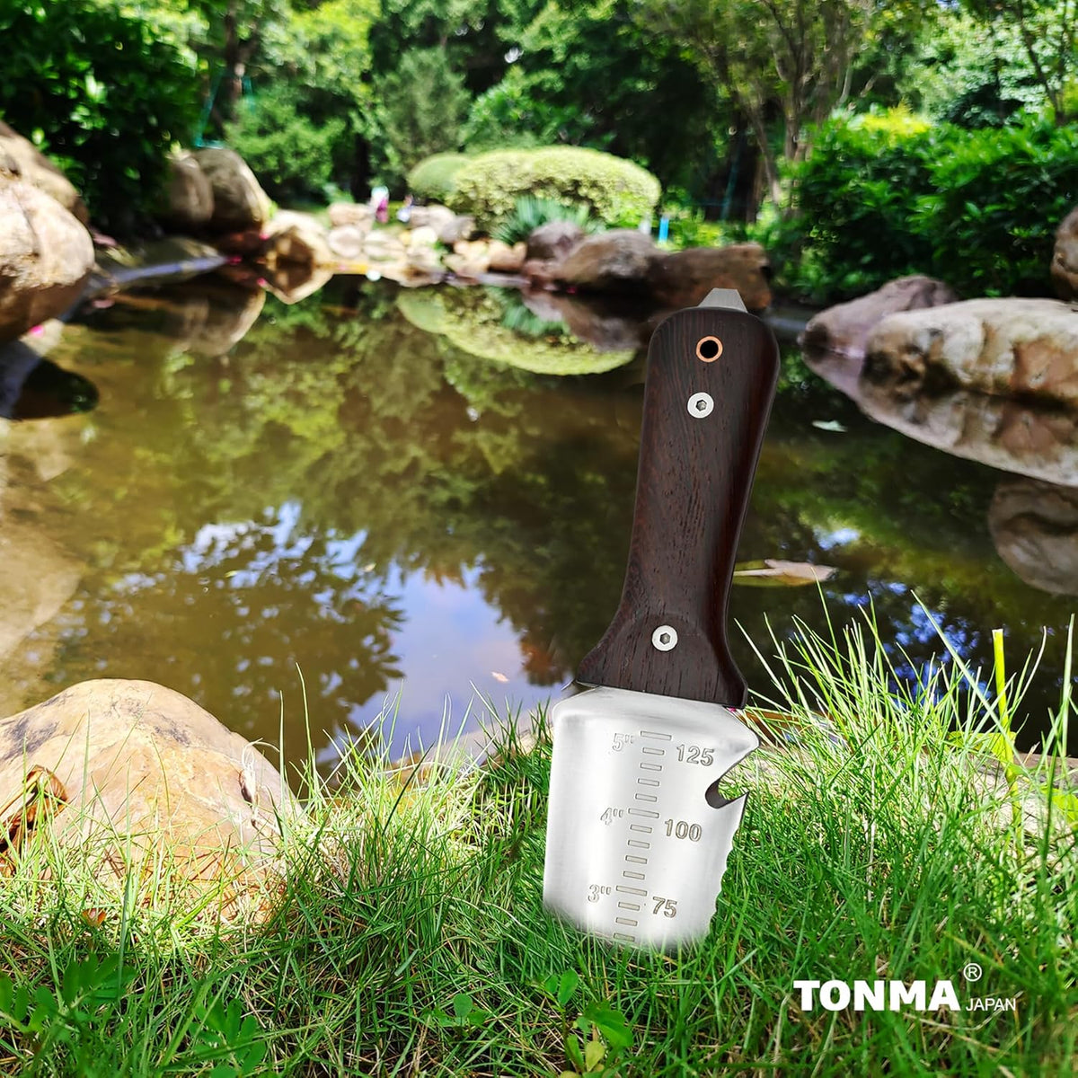 TONMA Hori Hori Garden Knife [Made in Japan] Heavy Duty Stainless Steel Japanese Hori Knife with