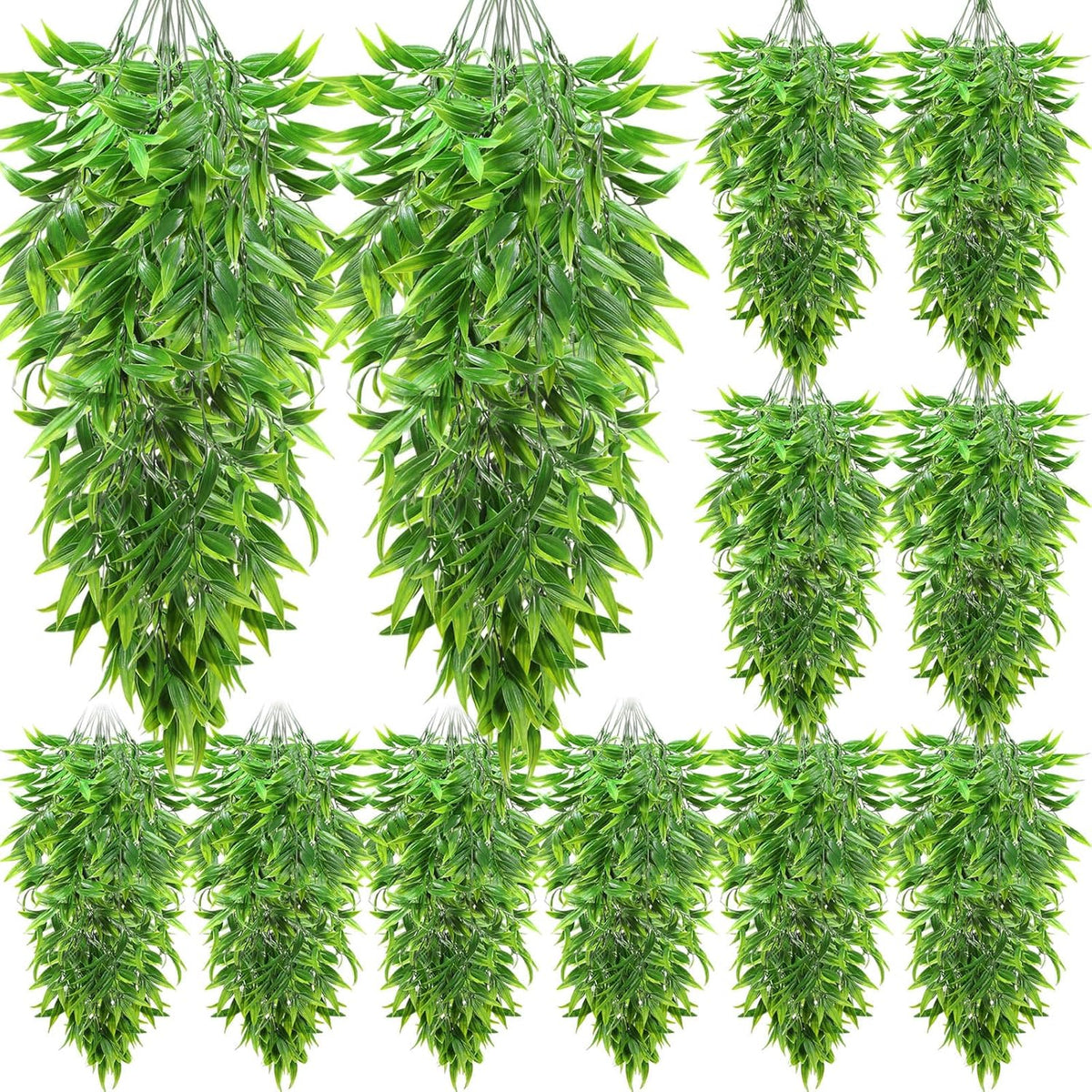 Hoteam 12 Pcs Artificial Hanging Plants 32 Inch Fake Ivy Vines with Fake Leaves Patio Artificial