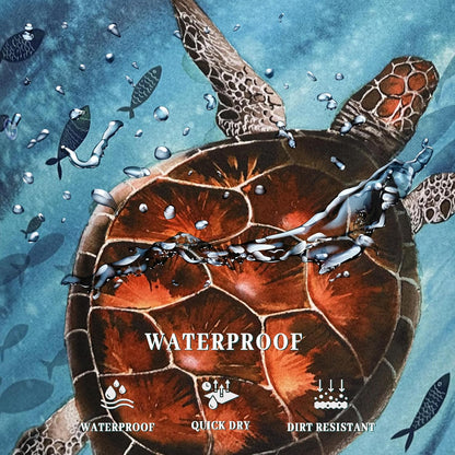 Sea Turtle Laundry Basket Foldable With Handles Watercolor Turtles Tote Bag Oxford Cloth Colorful