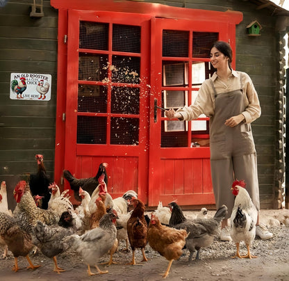 Funny Gifts for Women Chicken Lovers Farm Enthusiasts An Old Rooster And A Cute Chick Live Here
