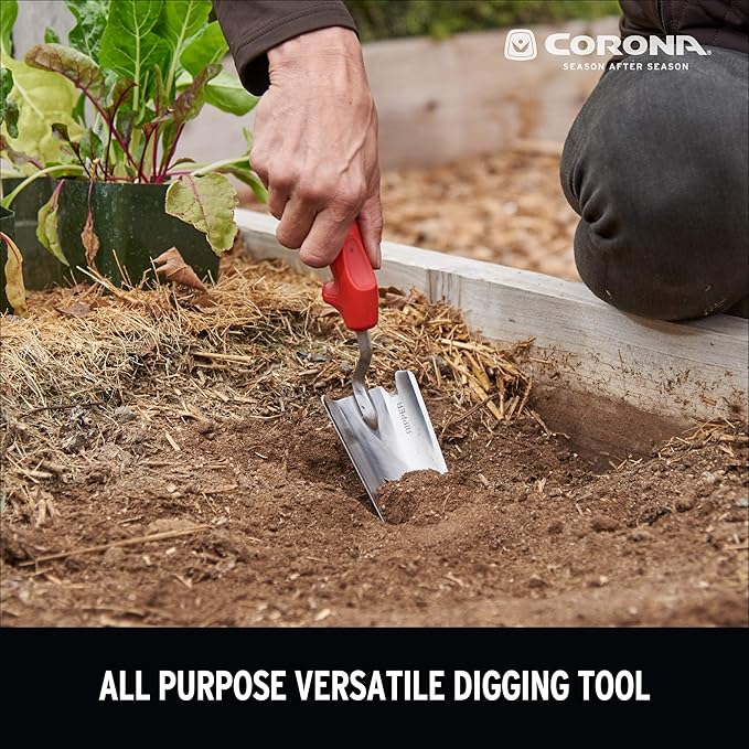 Corona CT 3314 Premium Stainless Steel ComfortGEL Garden Trowel, 13.5" Overall Length, Handle