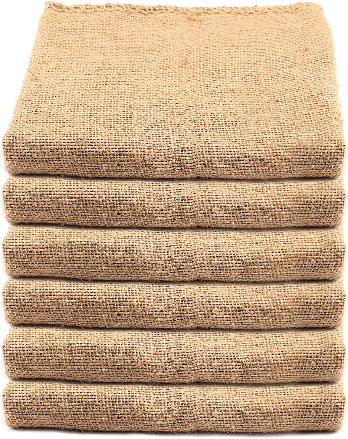 KEILEOHO 6 Pack 40 X 24 Inch Burlap Bags, Planting Growing Bag, Large Potato Sack, Burlap Bag for