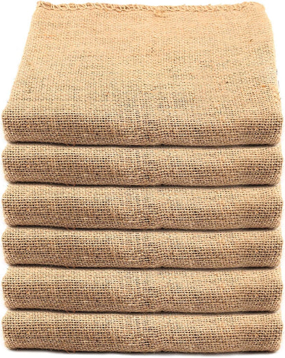 KEILEOHO 6 Pack 40 X 24 Inch Burlap Bags, Planting Growing Bag, Large Potato Sack, Burlap Bag for
