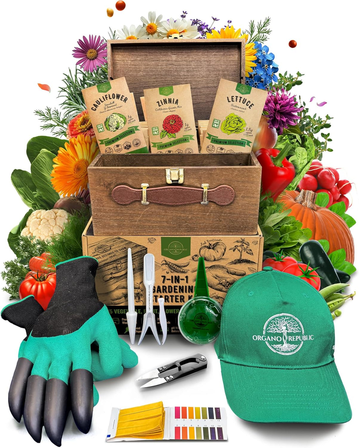 Organo Republic Medicinal & Tea Herb Seeds Variety Pack for Indoor & Outdoors - 75 Variety Pack.