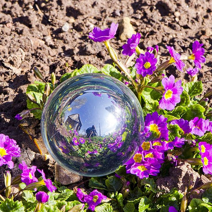 6 Inch Gazing Ball, Large Shiny Mirror Globe for Gardens Ponds Floating Swimming Pool Home