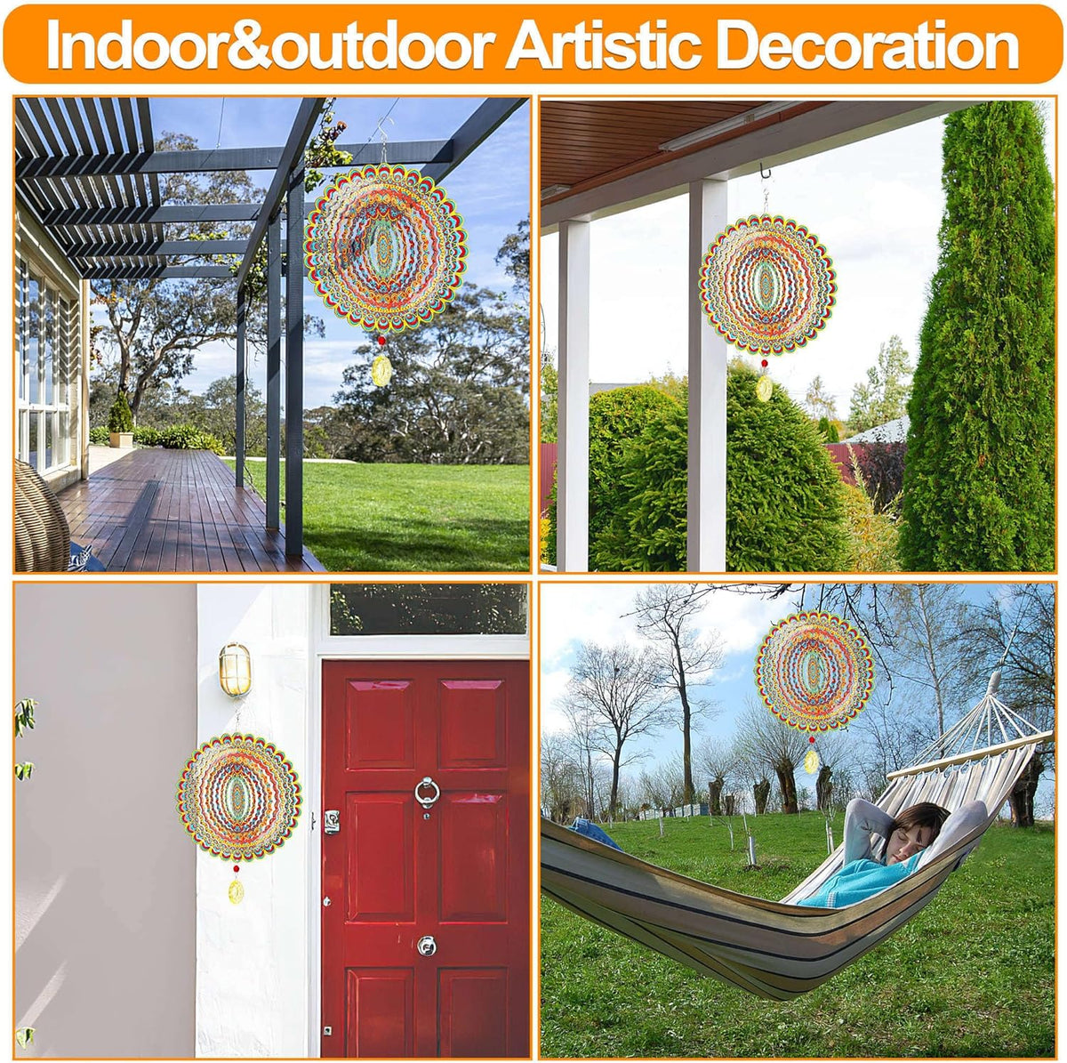 Wind Spinner, Hanging Wind Sculptures,Wind Spinners for Yard and Garden Decor,Yard Decorations