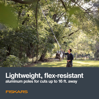 Fiskars XtendControl Extendable Tree Pruner (16 ft), Adjustable Branch Trimmer with 15" X3