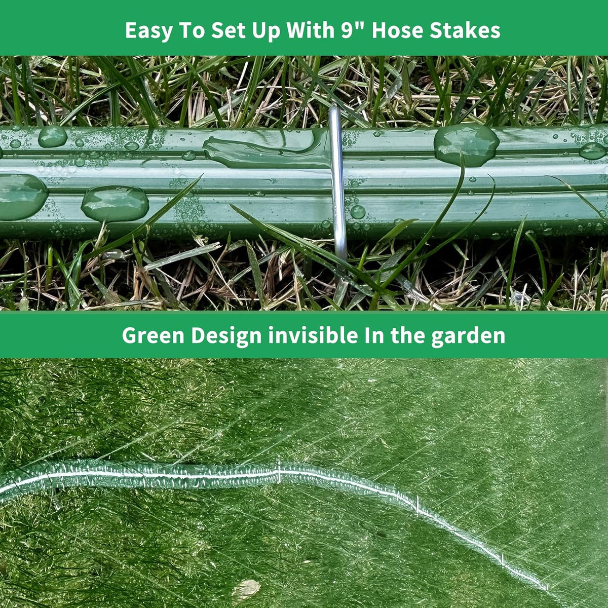 Watoo 2025 Sprinkler Hose & Soaker Hose for Yard - 75 FT Reinforced Flat Garden Hose with Holes