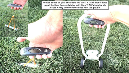 Step 'N Tilt Lawn Aerator Version 4 Kit (4.5 Inch Extra Long Coring Tines Without Container)
