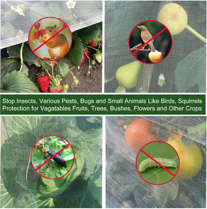 Garden Netting Ultra Fine 8x10Ft, Plant Covers, Barrier Mesh for Plant Vegetables Fruit Flower