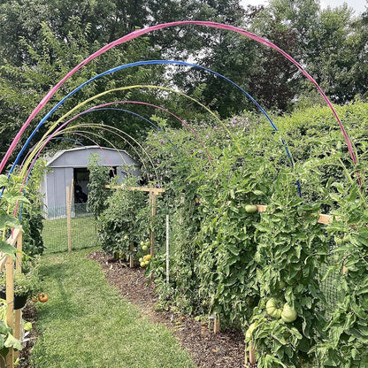 Garden Hoops Grow Tunnel, 12 Sets of 7FT Greenhouse Hoops for Raised Beds, Rust-Proof Fiberglass