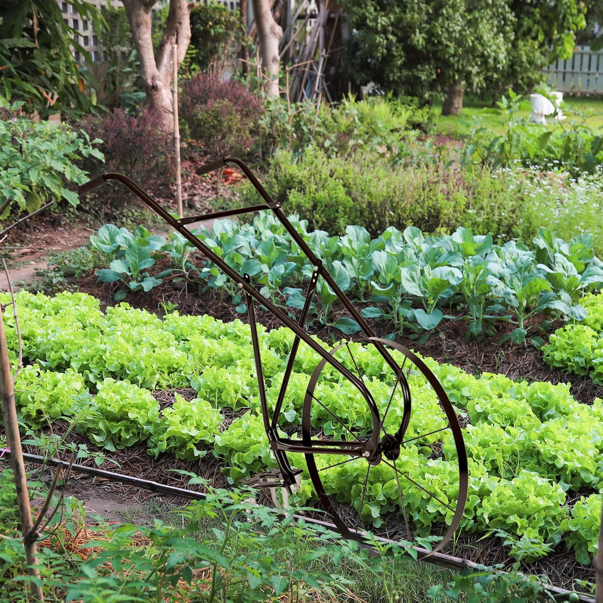 EarthWay 6500 High Wheel Tubular High Wheel Cultivator with Comfort Handle with 3- Position