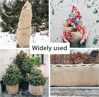 Natural Burlap Plant Covers Freeze Protection,Burlap Winter Frost Plant Blankets for Trees and