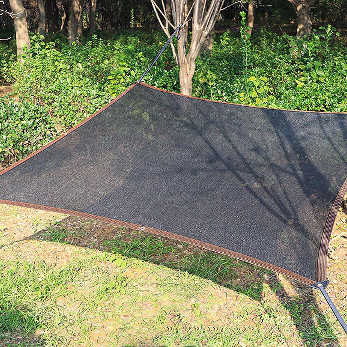 winemana 50% Black Shade Cloth, 8 x 20 FT Durable Mesh Tarp with Grommets, Garden Sunblock Shade