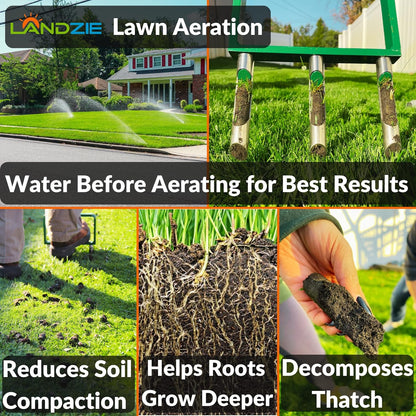 LANDZIE Lawn Aerator Replacement Tines - Set of 3 Hollow Tines for Aerator Lawn Tool - 3 Heavy Duty
