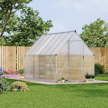 6'X11' Aluminum-Framed Polycarbonate Greenhouse, Heavy Duty Polycarbonate Greenhouse with Quick