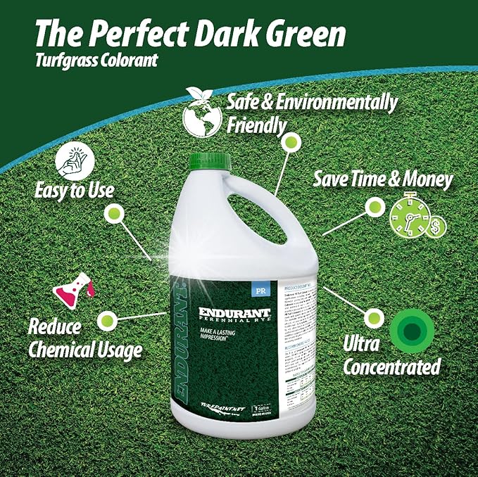 Endurant Turf Colorants - Perennial Rye Spray Green Grass Paint for Lawns - Revives Dry, Patchy