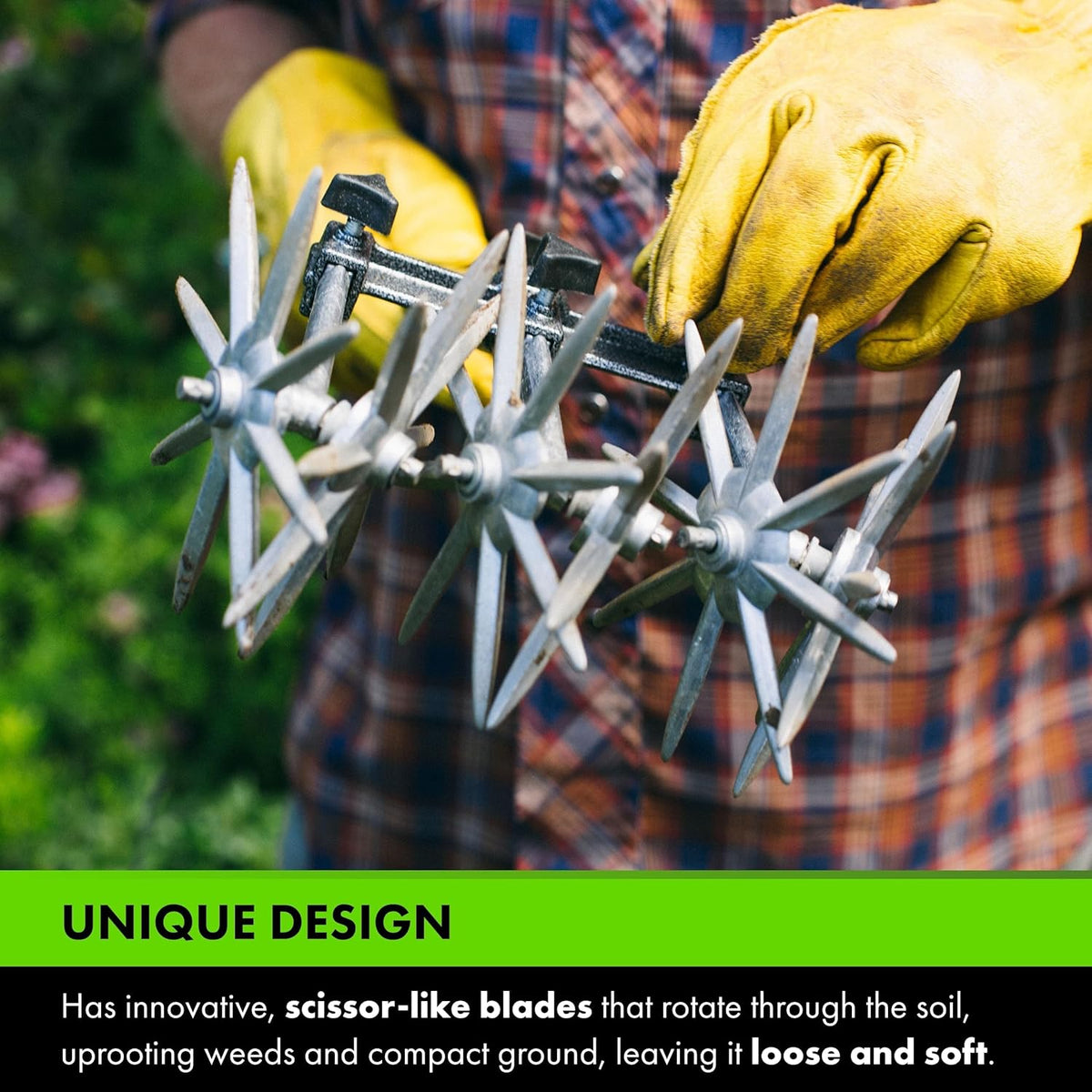 Yard Butler- Rotary Cultivator - Durable Garden Cultivator for Healthy Soil - Customizable Tiller