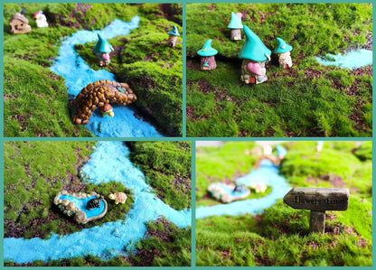 HYG Miniature Fairy Garden Accessories, Figurines, Landscape Set, Potted Horticulture Ornaments for