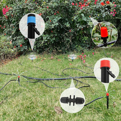240FT Drip Irrigation System Kit, Automatic Garden Watering Misting System for Greenhouse, Yard
