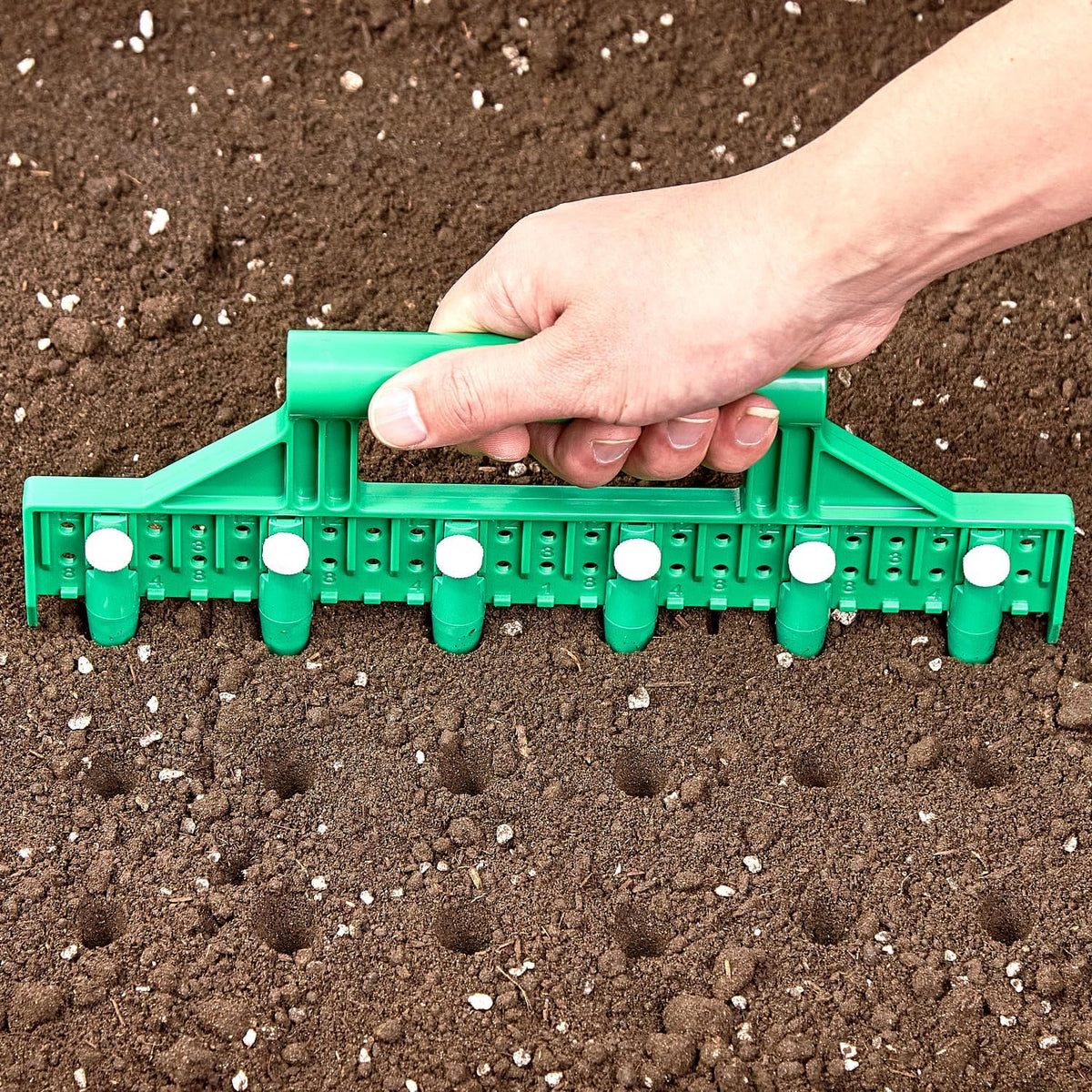 Seed Dibber, Multifunctional Seed Spacer Tool, Seed-in Soil Digger Garden Spacer aid for Planting