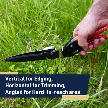Grass Shears - Garden Clippers with Rotating Handle - Grass Cutter Edging Shears - Hedge Trimmer