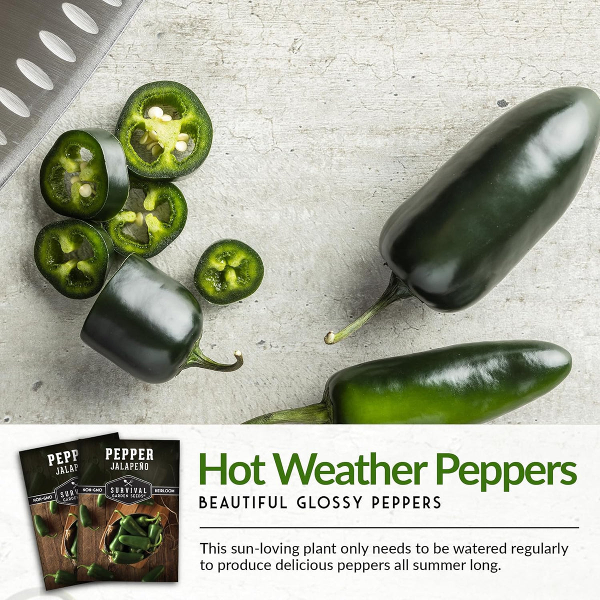 Jalapeño Pepper Seeds for Planting | Hot Heirloom Non-GMO Peppers for Pickling & Salsas – Survival