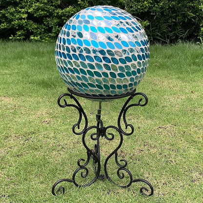 Gazing Globe Stand, Gazing Ball Stand for 8-10 Inches Garden Gazing Globes, Outdoor Garden Black