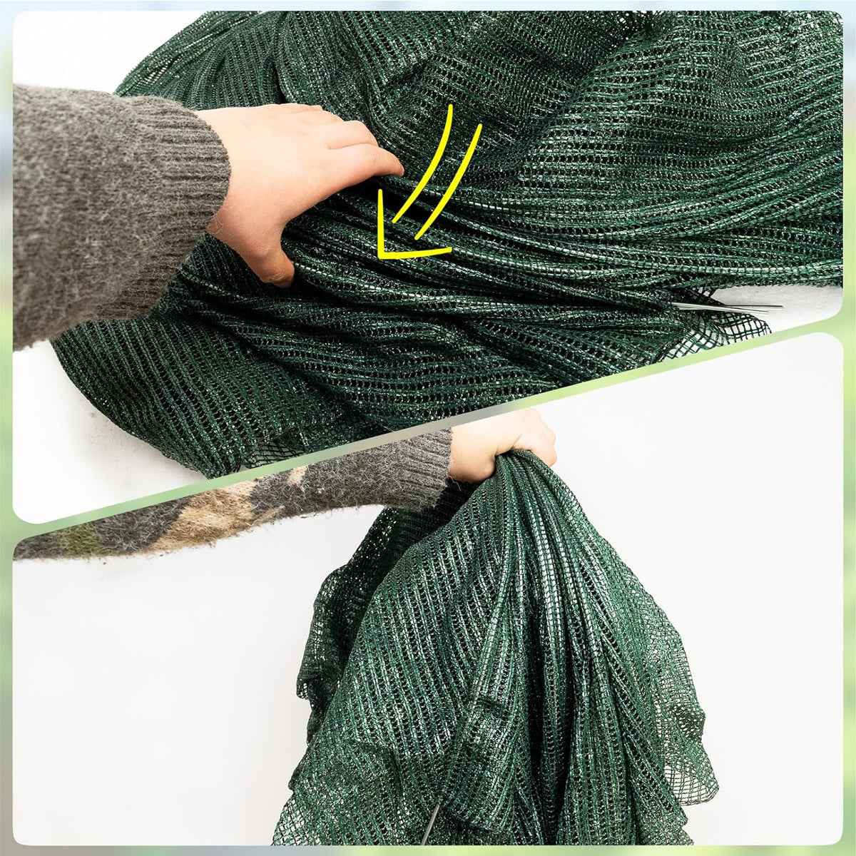 2 in 1 Portable Greenhouse Protection from Sun Heat,Garden Tunnel Shade Net Cover with